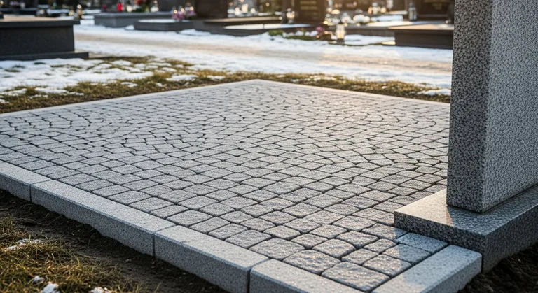 Брусчатка с гранитным цоколем по периметру, образец ПМ013 в Туле