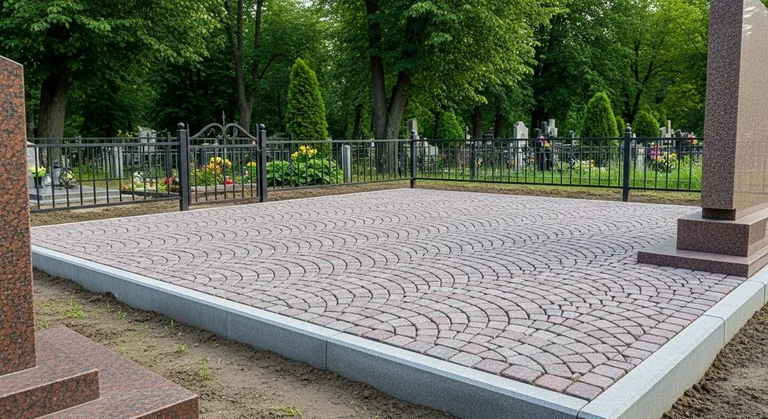 Гранитная плитка ёлочкой на участке, образец ПМ021 в Туле