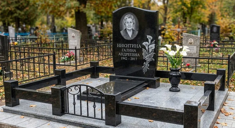 Памятник с гравировкой калл — выполненная работа «Никитина» в Туле