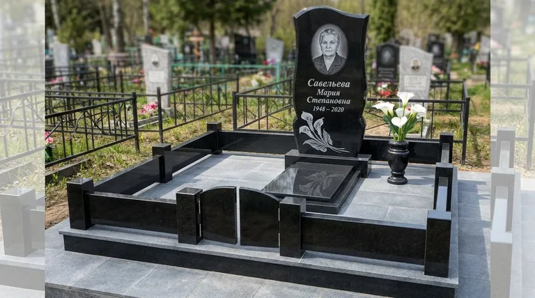 Памятник с гравировкой калл — выполненная работа «Савельева» в Туле