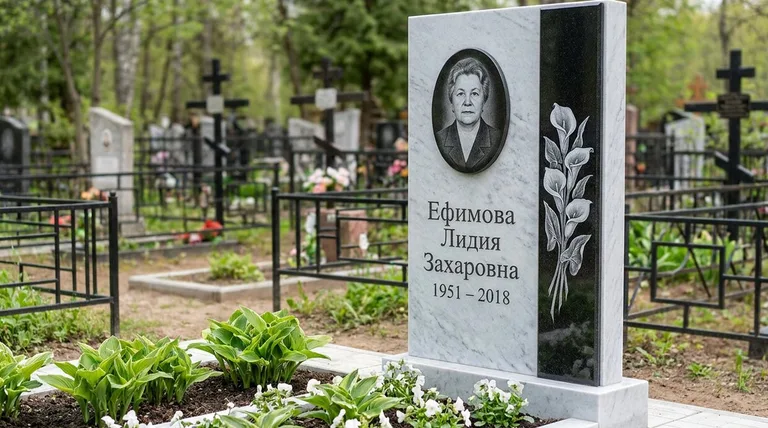 Памятник с гравировкой калл — выполненная работа «Ефимова» в Туле
