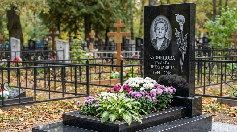 Памятник с гравировкой калл — выполненная работа «Кузнецова» в Туле