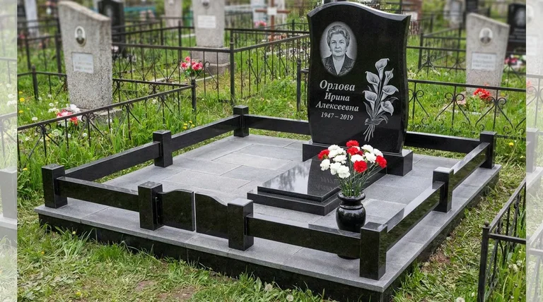 Памятник с гравировкой калл — выполненная работа «Орлова» в Туле