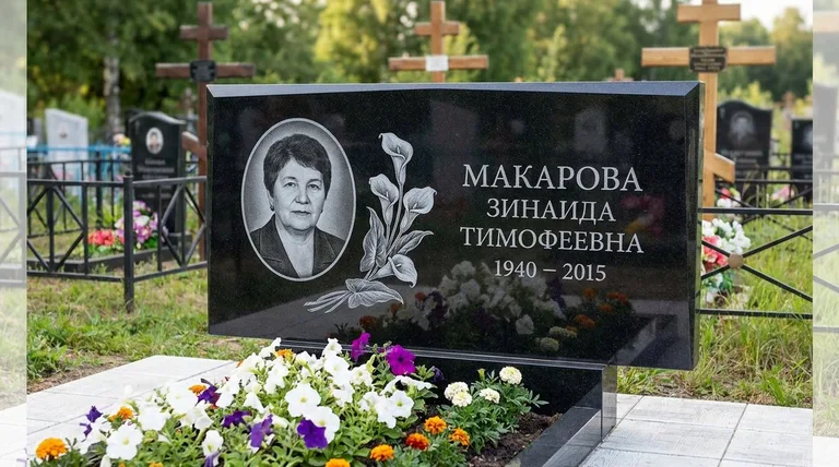 Памятник с гравировкой калл — выполненная работа «Макарова» в Туле