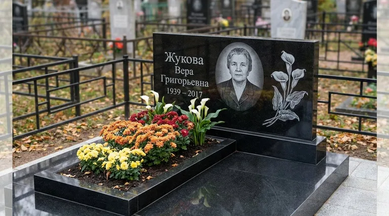 Памятник с гравировкой калл — выполненная работа «Жукова» в Туле