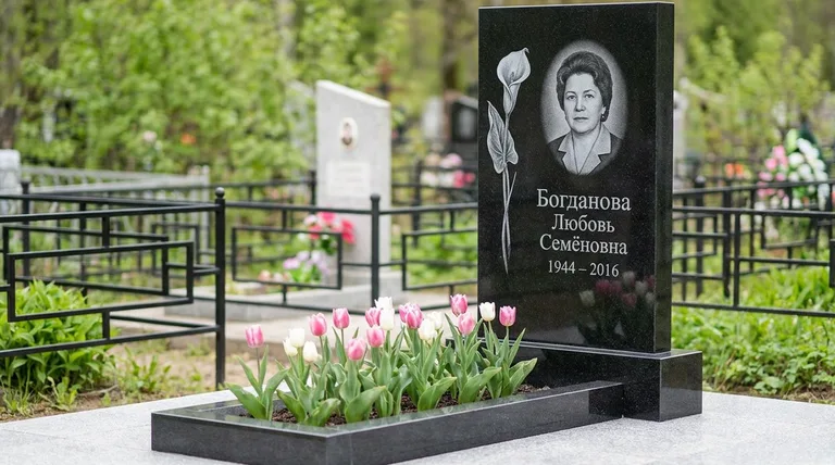 Памятник с гравировкой калл — выполненная работа «Богданова» в Туле