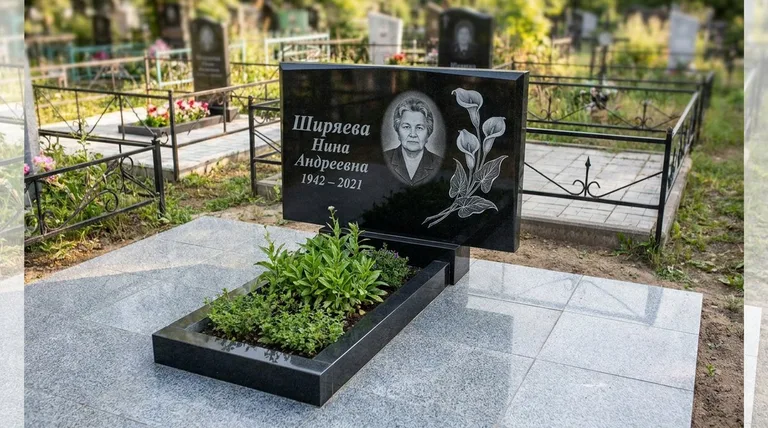 Памятник с гравировкой калл — выполненная работа «Ширяева» в Туле