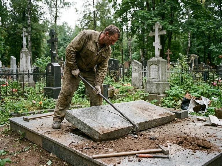 Демонтаж гранитной плитки и мощения участка в Туле