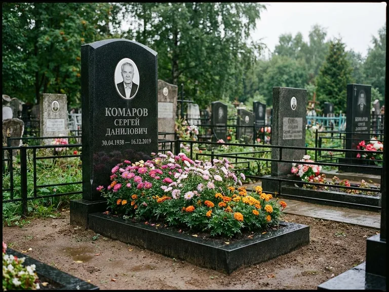 Портрет на керамике — семейный памятник в Туле