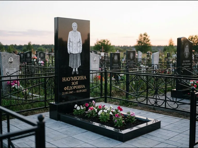 Гравировка портрета на чёрном граните — выполненная работа 18 в Туле
