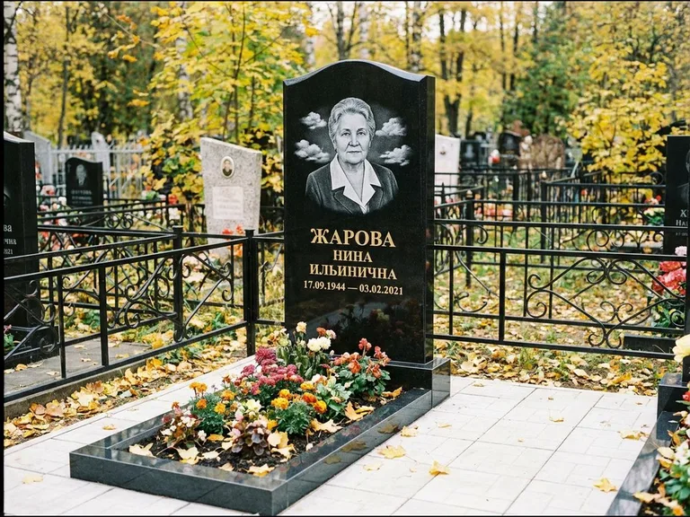 Гравировка портрета на чёрном граните — выполненная работа 2 в Туле