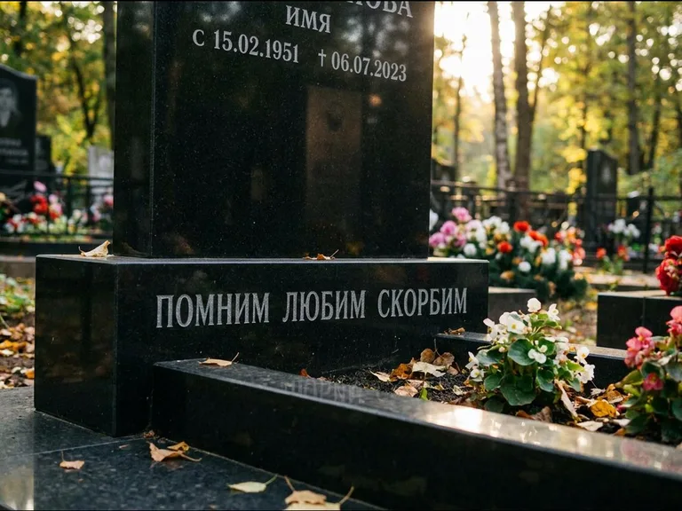 Эпитафия — гравировка с выездом на кладбище в Туле