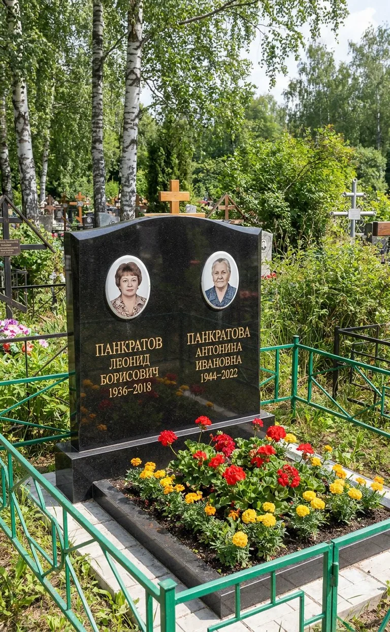 Аллея на Центральном кладбище №4 в Кемерове