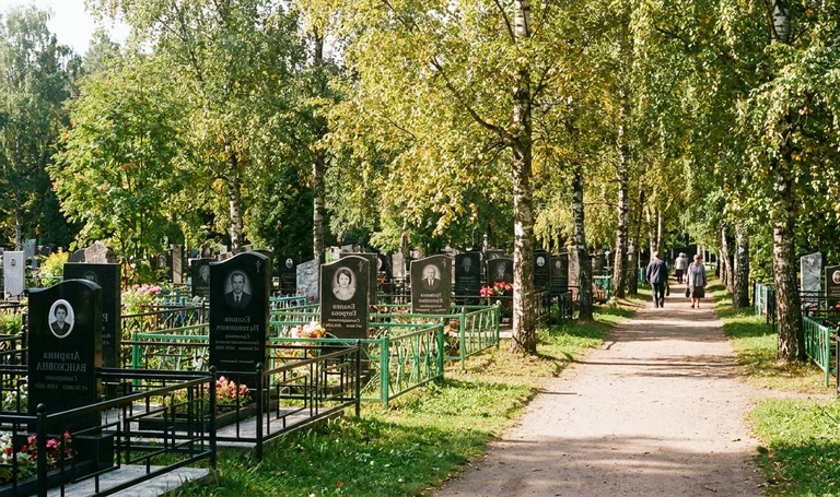 Памятники на Новом Елшанском кладбище в Саратове