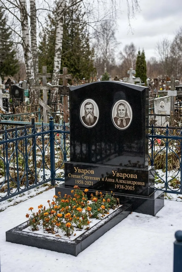 Аллея на Новомихайловском кладбище в Барнауле