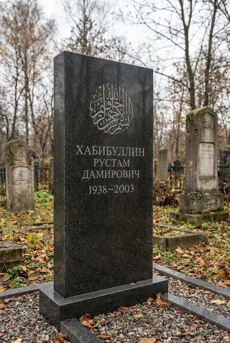 Аллея на Северном кладбище в Ханты-Мансийске