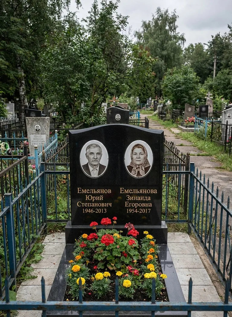 Аллея на Восточном кладбище в Набережных Челнах