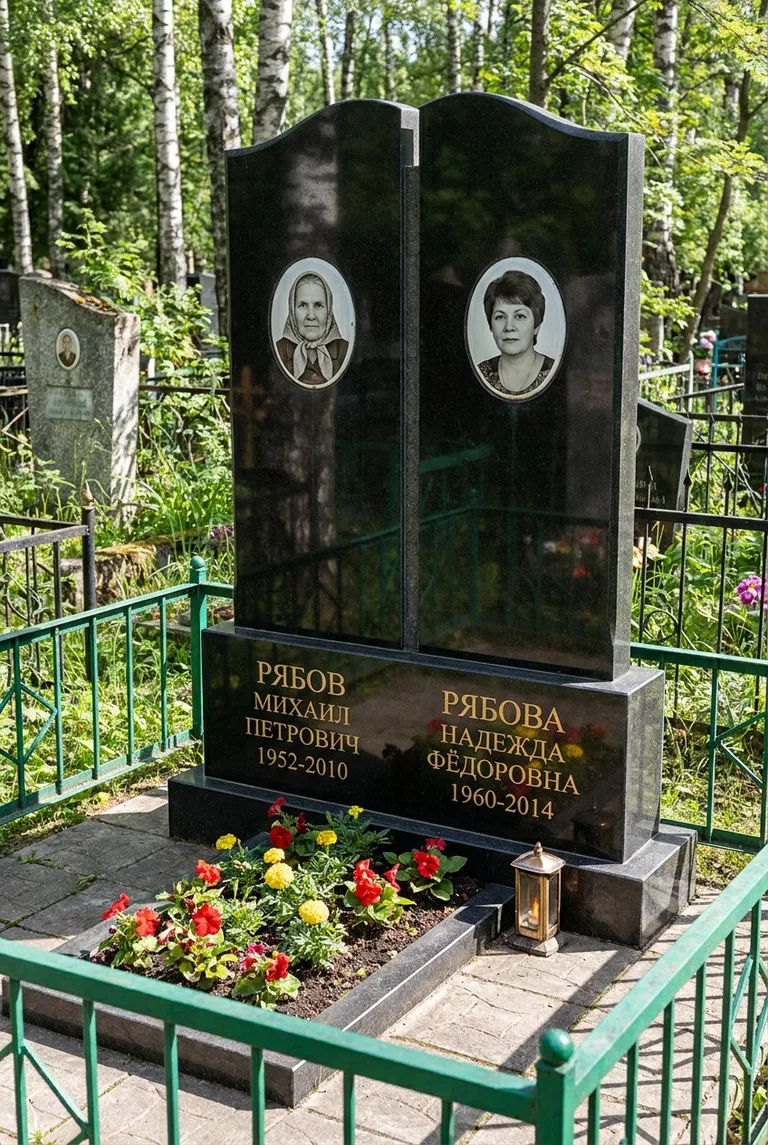 Аллея на Южном кладбище в Ижевске