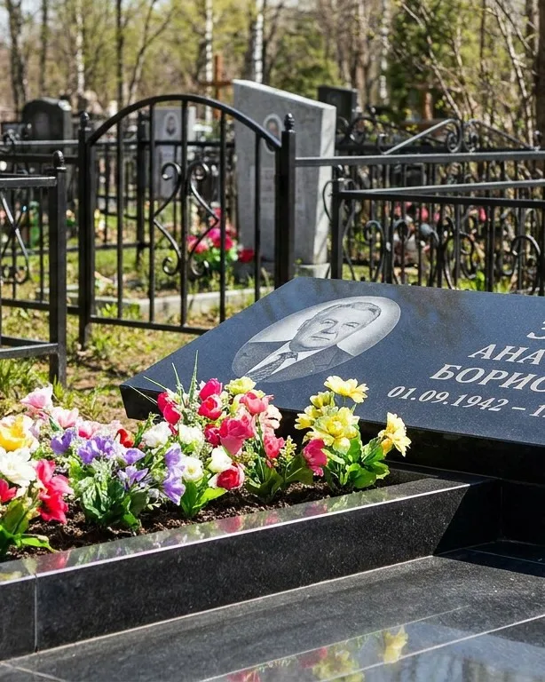 Премиум памятник под ключ с мощением и оградой в Туле