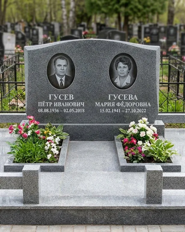 Памятник под ключ из белого мрамора в Туле