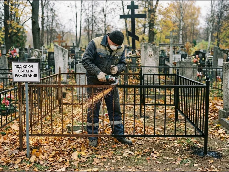 Пакет Под ключ — зачистка ржавчины, антикор, покраска оградки