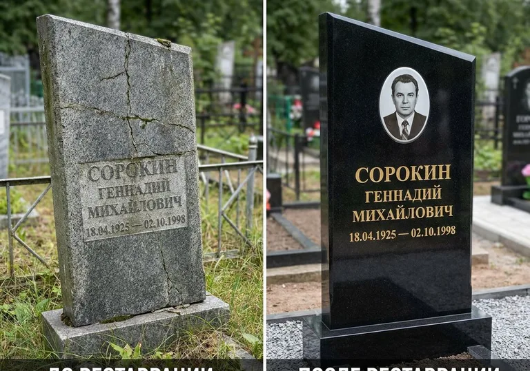 Полная реставрация старого памятника: до и после в Туле