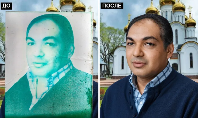 Ретушь фото на памятник — цветокоррекция и колоризация: до и после в Туле