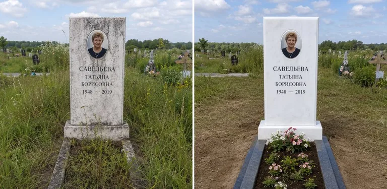 Диптих №21: кованая оградка с пиками — очищена от ржавчины, подкрашена чёрным в Туле