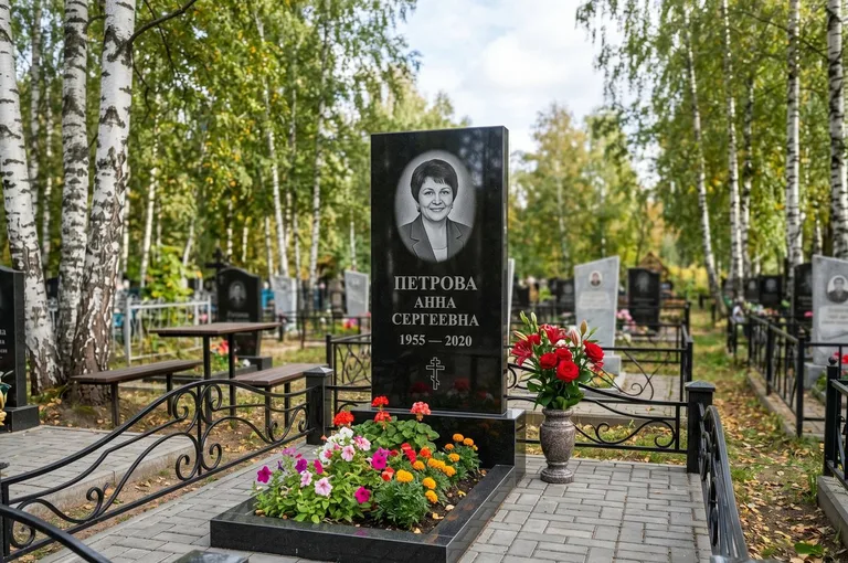 Установка гранитного памятника на могилу в Туле