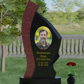 Комбинированный памятник вертикальный - П002