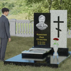 Православный памятник с крестом - П022