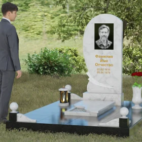 Светский гранитный памятник вертикальный - П080