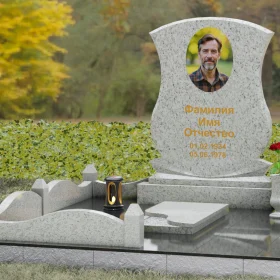 Вертикальный памятник из гранита для одного - П146