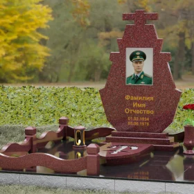 Вертикальный Гранитный Памятник для одного - П198