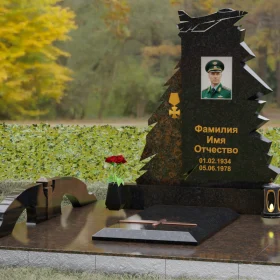 Гранитный вертикальный памятник на могилу - П202