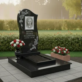 Мемориальный Гранитный светский памятник - ПН124