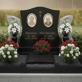 Вертикальный гранитный памятник для одного - ПН199