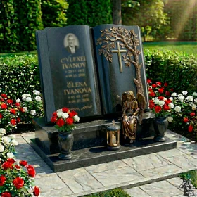 Элитный Гранитный православный памятник - ПН236