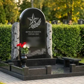 Вертикальный Гранитный памятник светский - ПН407