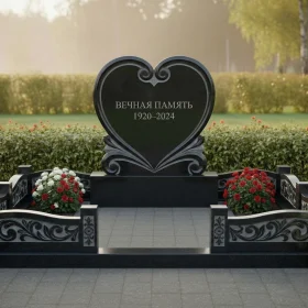 Вертикальный светский памятник из гранита - ПН523
