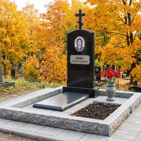Полимерный памятник с крестом